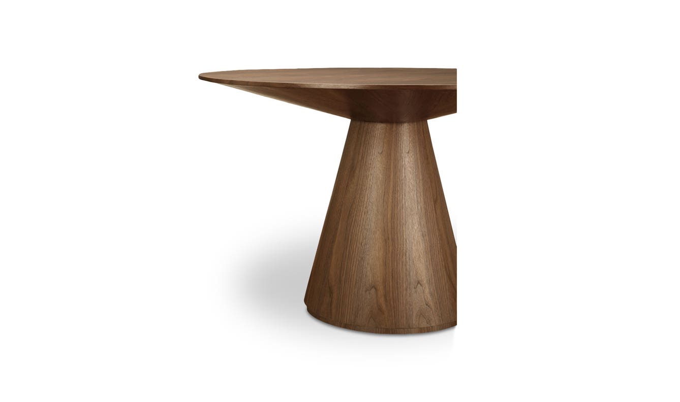 lifestyle view of Otago Round Dining Table Brown luxury Kitchen & Dining Room Table