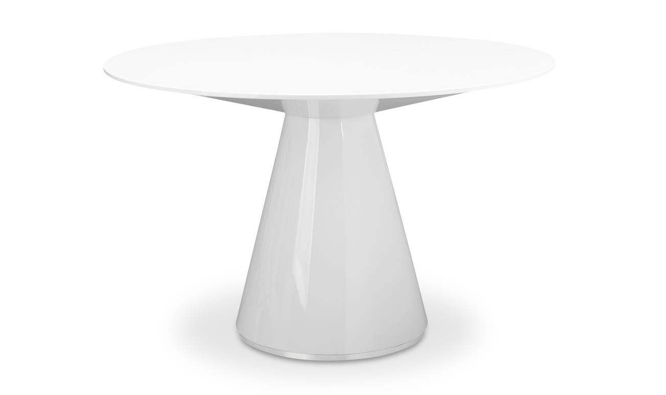 front view of Otago Round Dining Table White luxury Kitchen & Dining Room Table