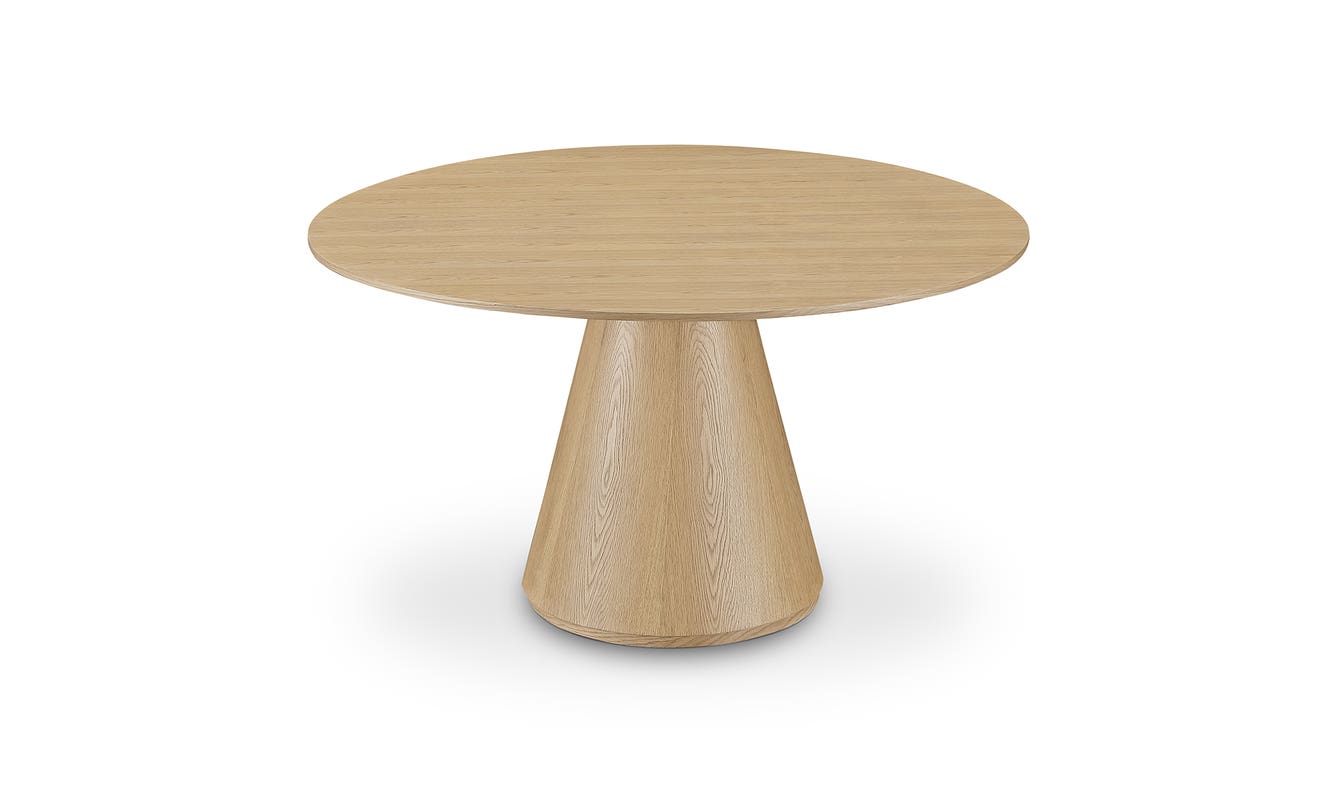 detail view of Otago Round Dining Table Oak luxury Kitchen & Dining Room Table
