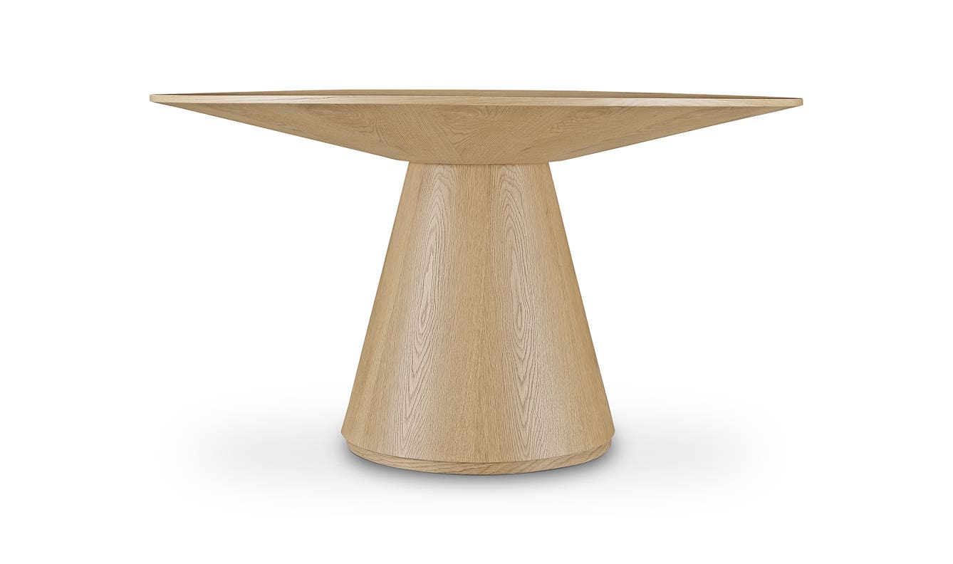 lifestyle view of Otago Round Dining Table Oak luxury Kitchen & Dining Room Table