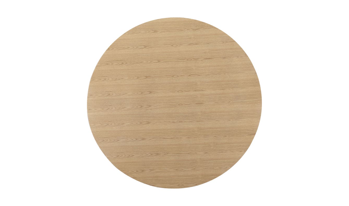 lifestyle view of Otago Round Dining Table Oak luxury Kitchen & Dining Room Table