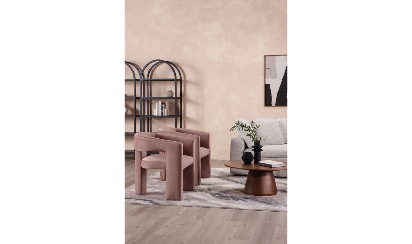 angle view of Otago Coffee Table Walnut luxury Coffee Table