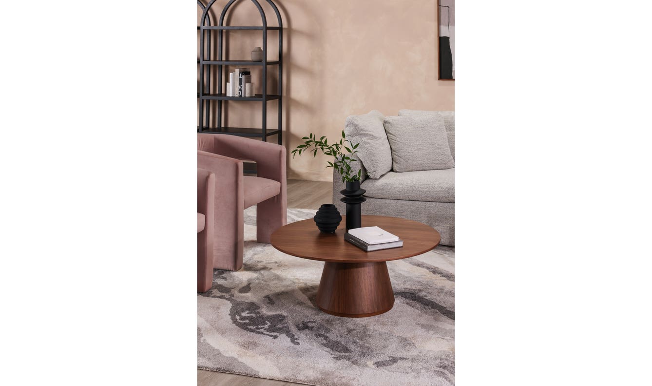 side view of Otago Coffee Table Walnut luxury Coffee Table