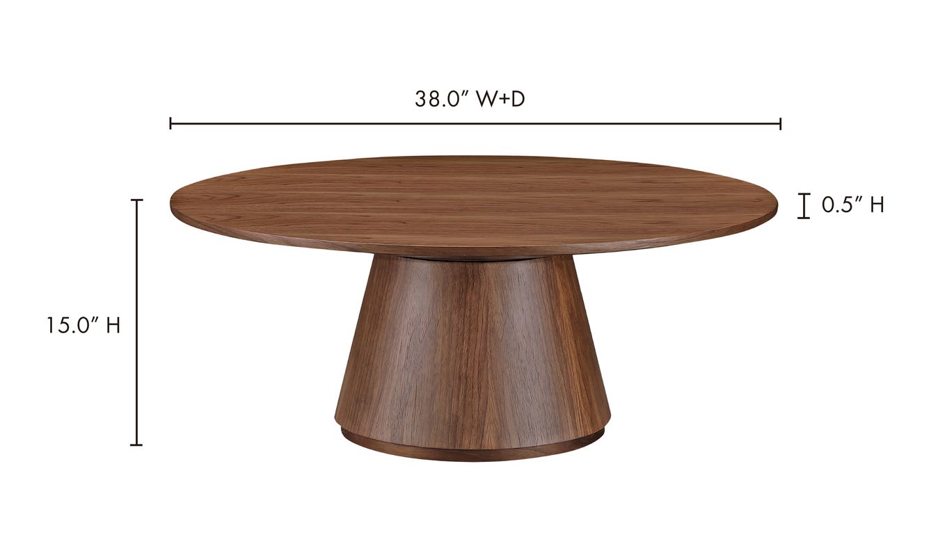 lifestyle view of Otago Coffee Table Walnut luxury Coffee Table