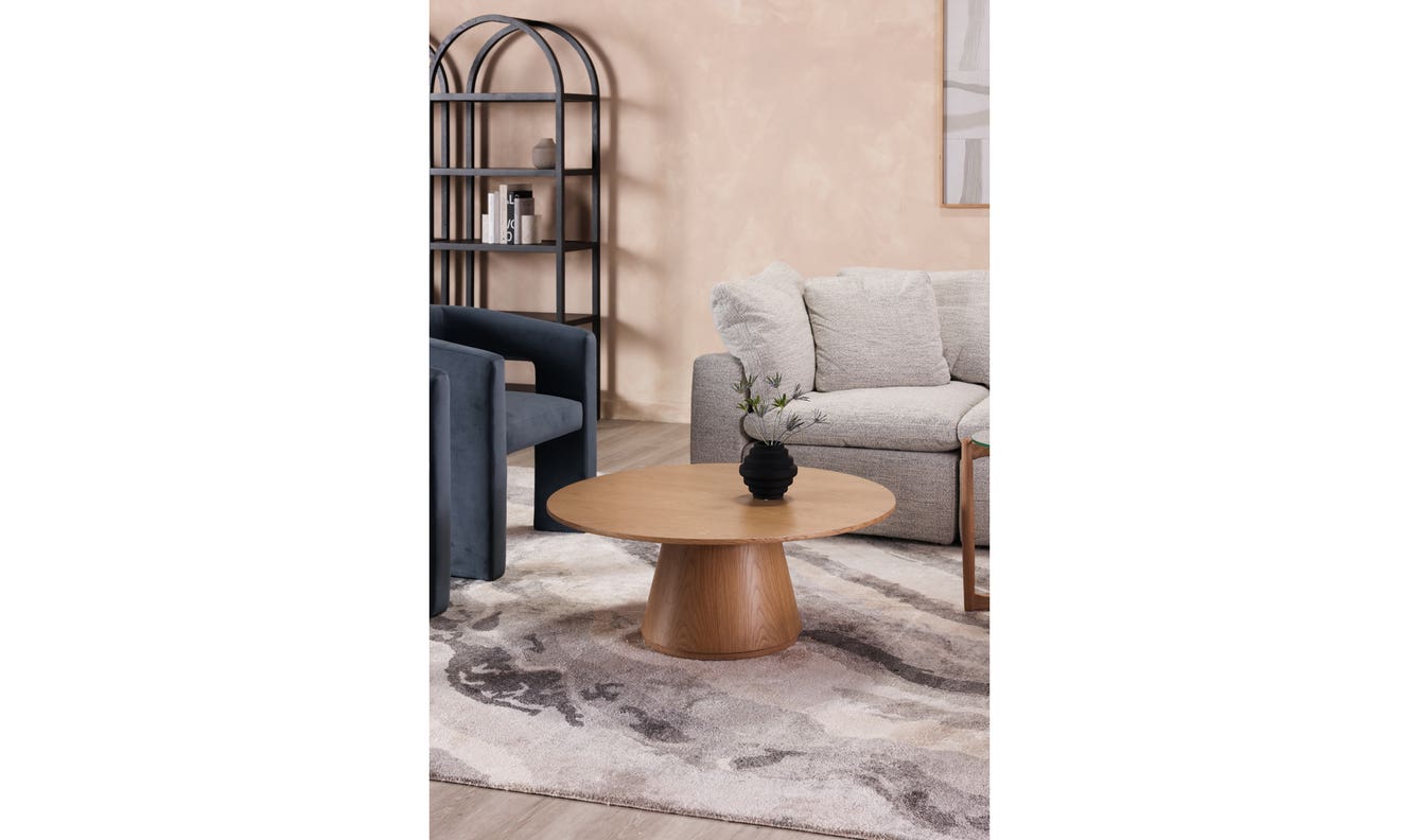 angle view of Otago Coffee Table Oak luxury Coffee Table