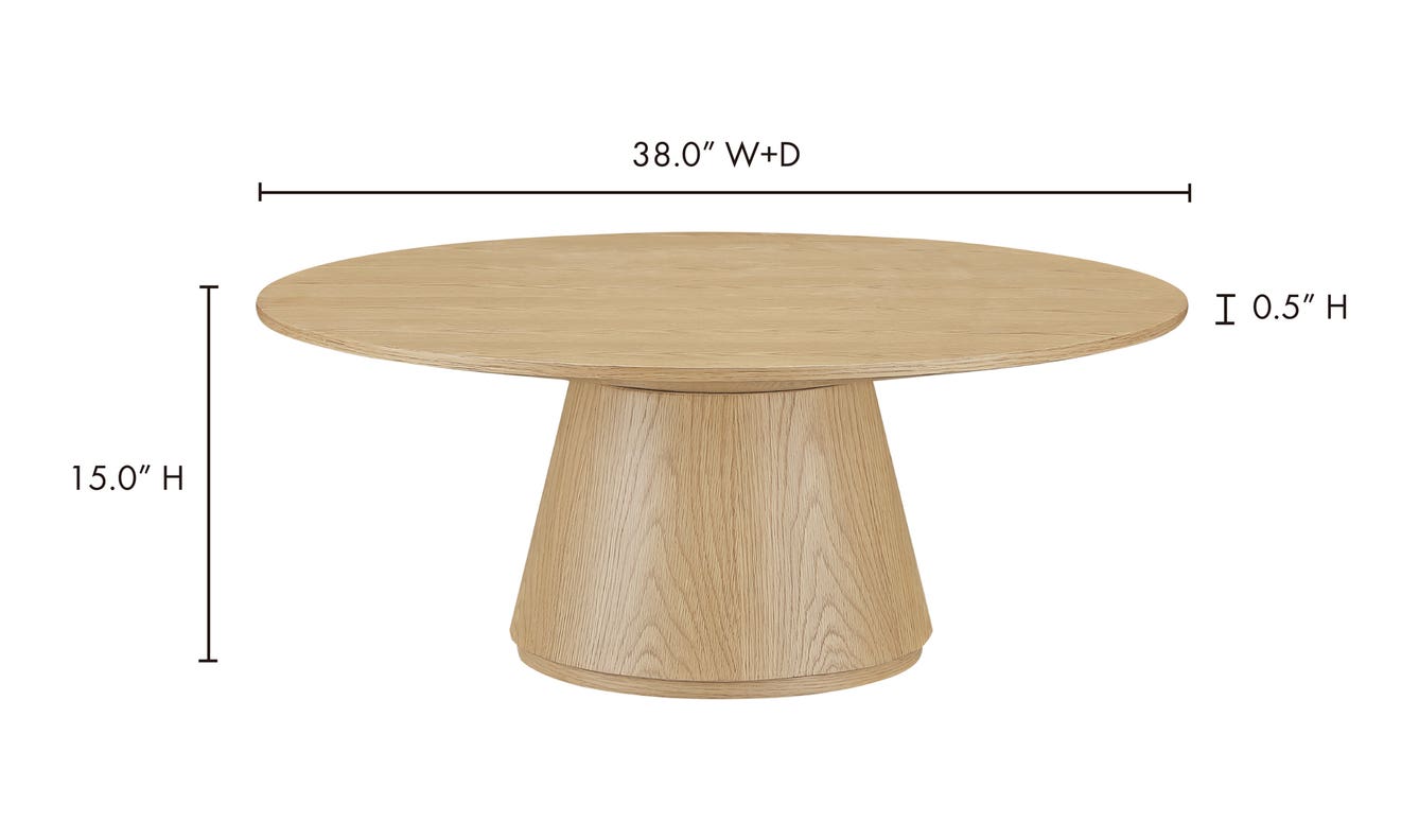 lifestyle view of Otago Coffee Table Oak luxury Coffee Table