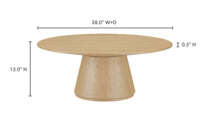 lifestyle view of Otago Coffee Table Oak luxury Coffee Table