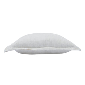 Side view of Colmar Indoor Pillow displaying its soft, plush profile and striped design.