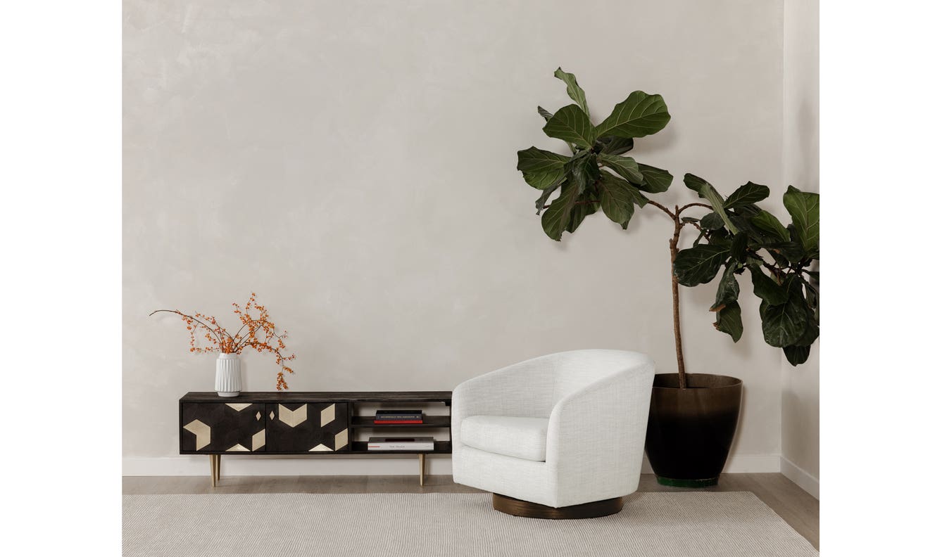 detail view of Oscy Swivel Chair Splashed White luxury Chair