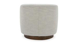 lifestyle view of Oscy Swivel Chair Splashed White luxury Chair