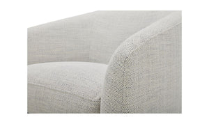 lifestyle view of Oscy Swivel Chair Splashed White luxury Chair