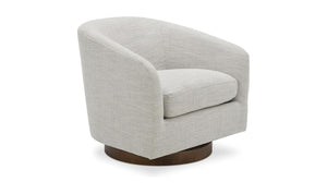 side view of Oscy Swivel Chair Splashed White luxury Chair