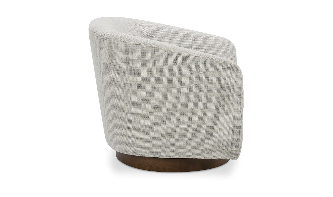 lifestyle view of Oscy Swivel Chair Splashed White luxury Chair