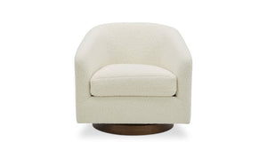 Oscy Swivel Chair Shearling White