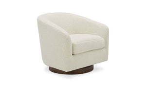 Oscy Swivel Chair Shearling White