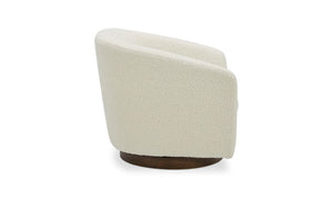 Oscy Swivel Chair Shearling White