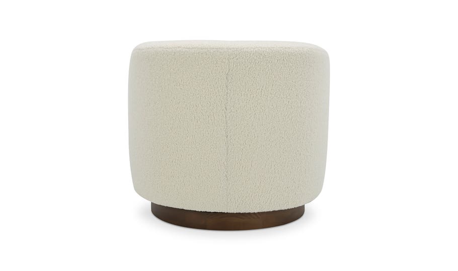 Oscy Swivel Chair Shearling White