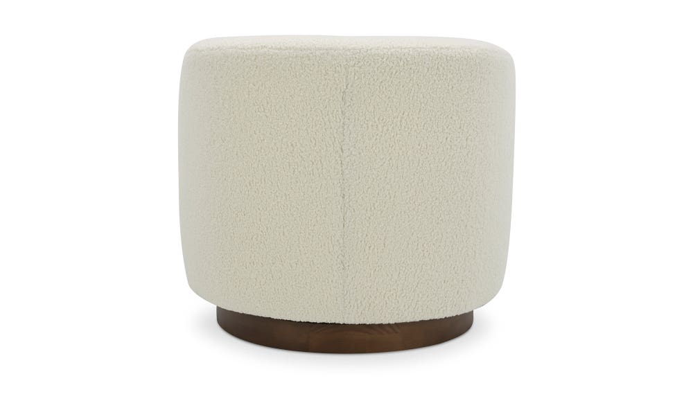 lifestyle view of Oscy Swivel Chair Shearling White luxury Chair
