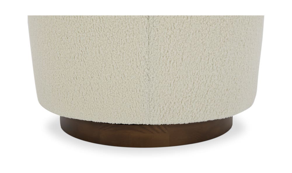 lifestyle view of Oscy Swivel Chair Shearling White luxury Chair