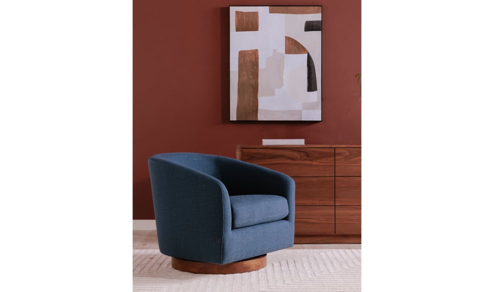 side view of Oscy Swivel Chair Dark Atlantic luxury Chair