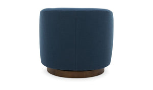 lifestyle view of Oscy Swivel Chair Dark Atlantic luxury Chair