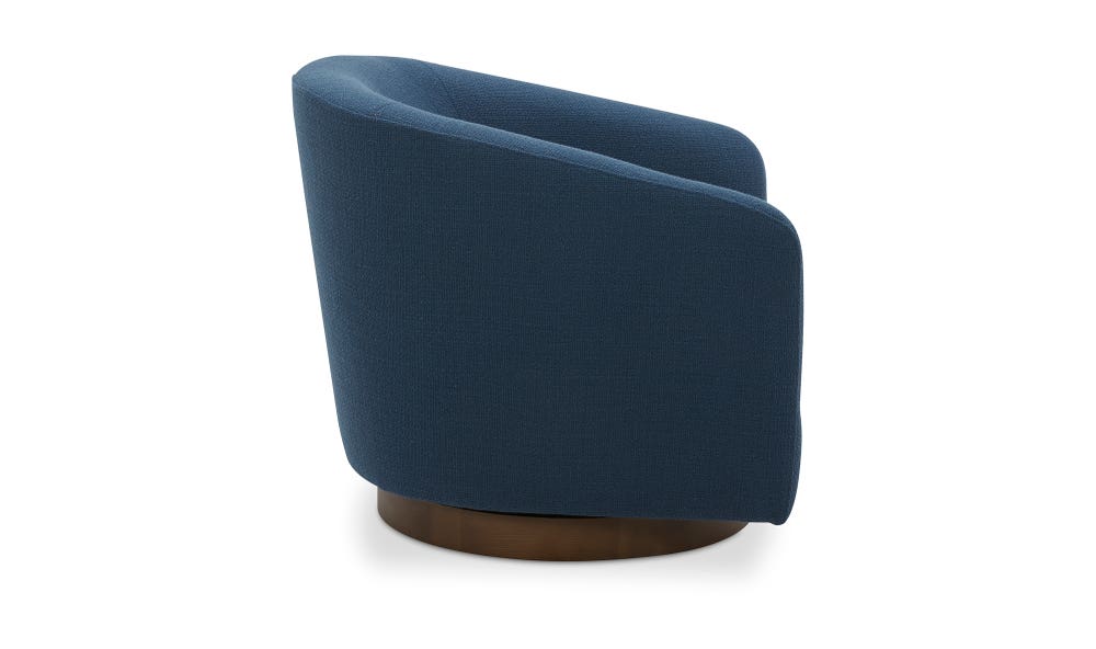 lifestyle view of Oscy Swivel Chair Dark Atlantic luxury Chair