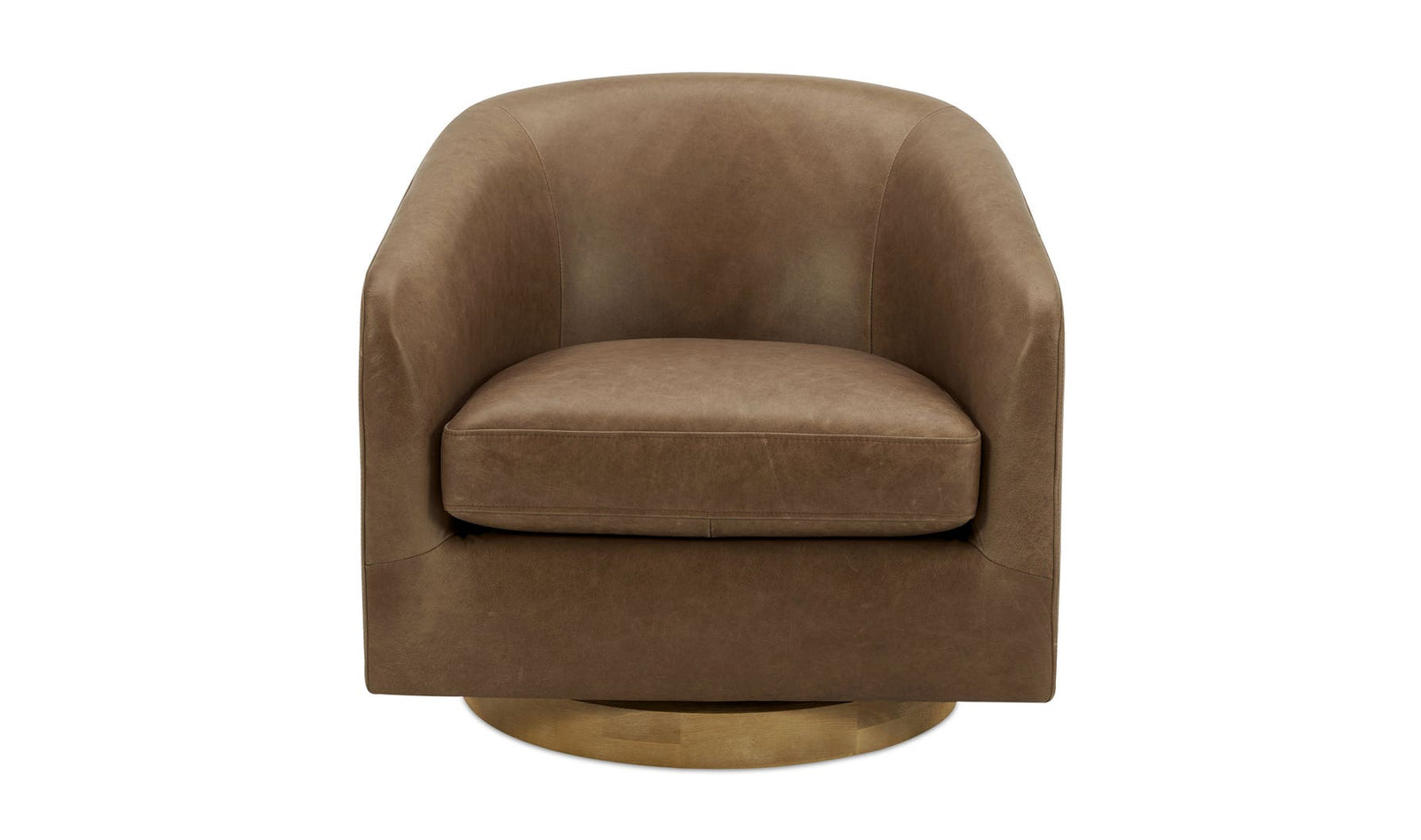 front view of Oscy Leather Swivel luxury Chair