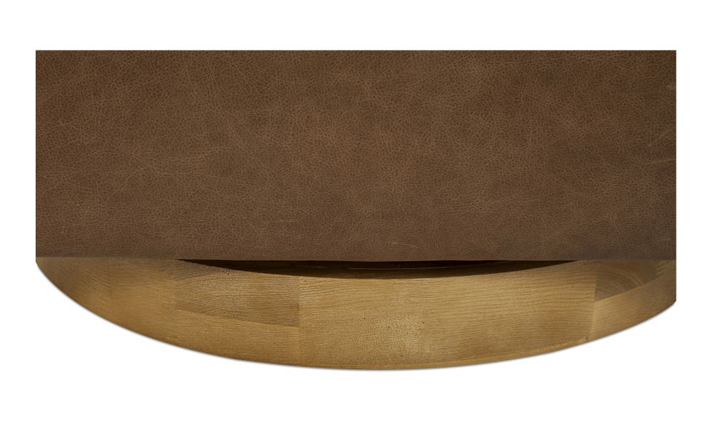 lifestyle view of Oscy Leather Swivel luxury Chair
