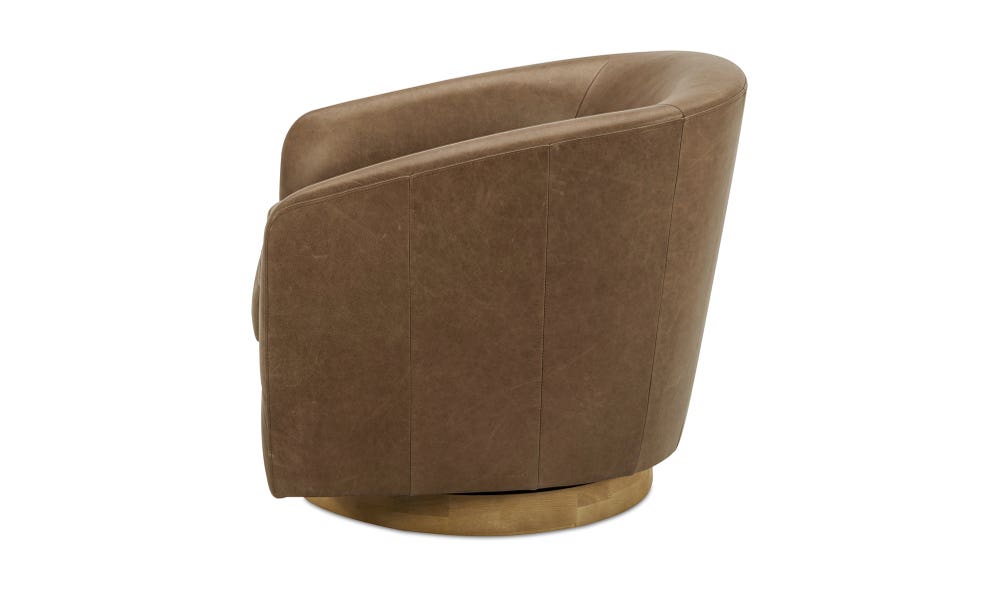 detail view of Oscy Leather Swivel luxury Chair