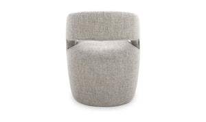 lifestyle view of Barrow Swivel Dining Chair Grey Storm luxury Chair