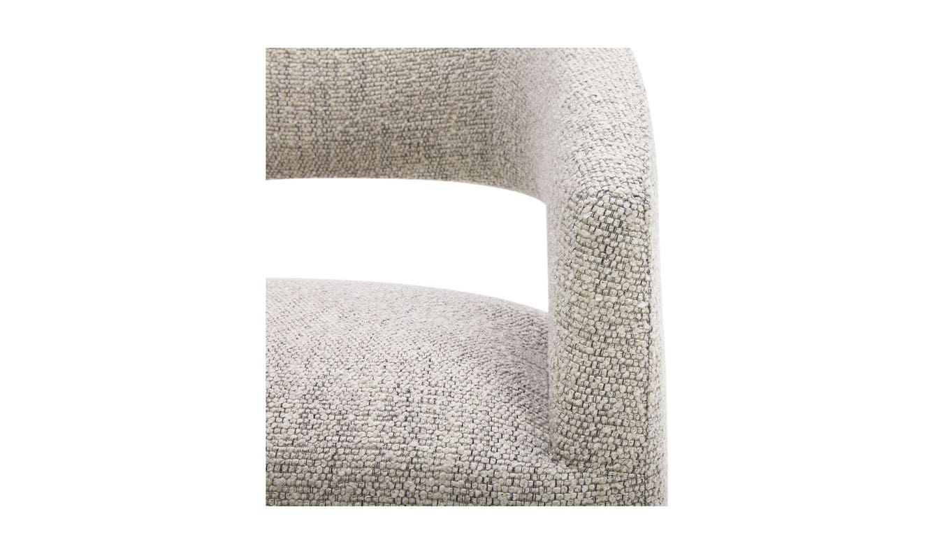 lifestyle view of Barrow Swivel Dining Chair Grey Storm luxury Chair