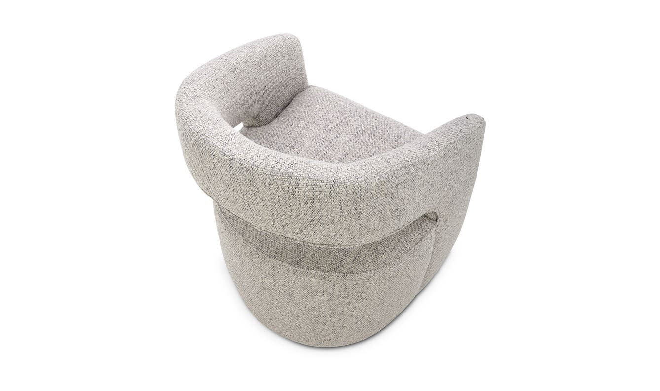 lifestyle view of Barrow Swivel Dining Chair Grey Storm luxury Chair