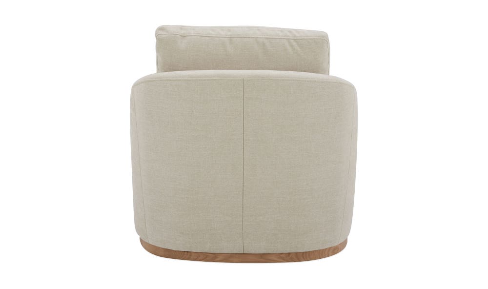 lifestyle view of Linden Swivel Chair Beige luxury Chair