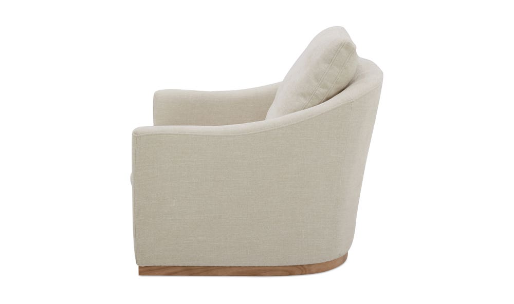 detail view of Linden Swivel Chair Beige luxury Chair