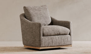 Linden Swivel Chair Slated Moss