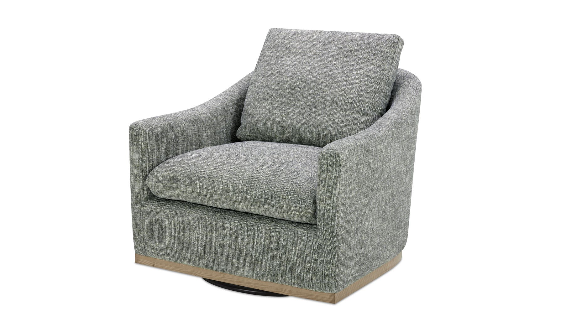 Linden Swivel Chair Slated Moss