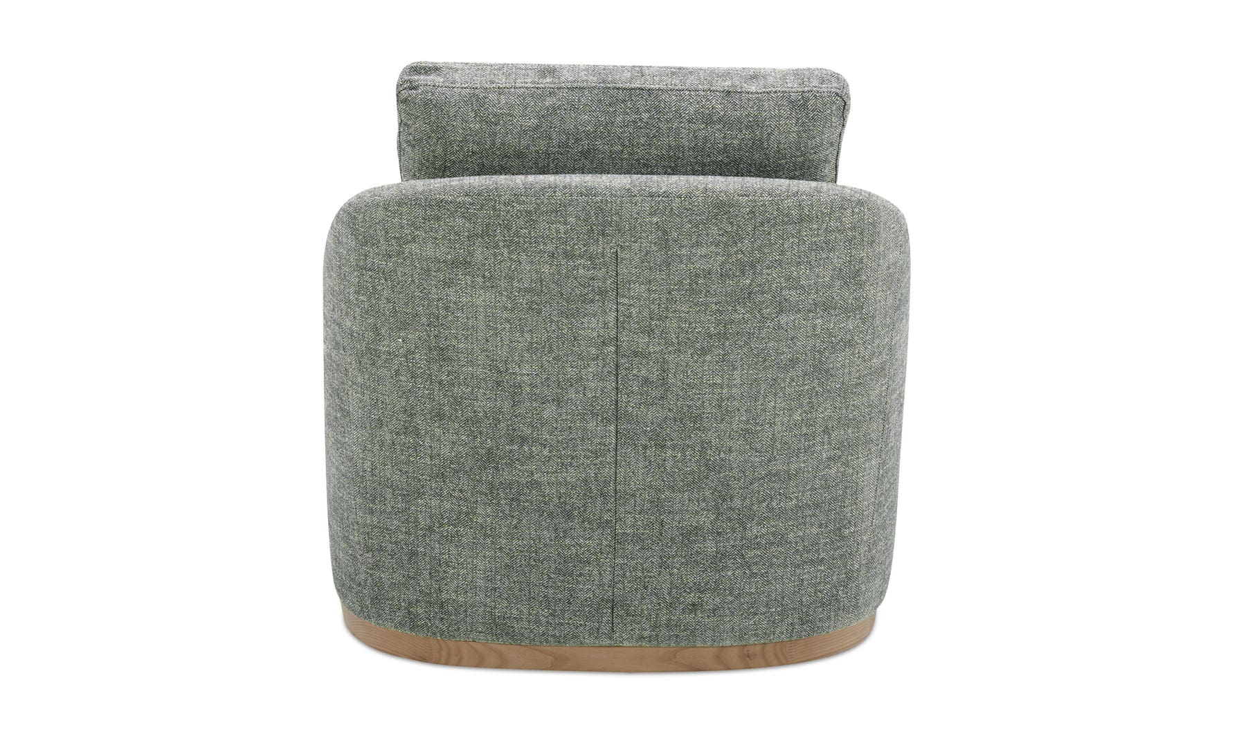 Linden Swivel Chair Slated Moss