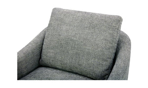 lifestyle view of Linden Swivel Chair Slated Moss luxury Chair
