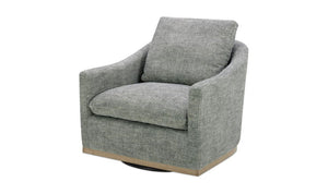 side view of Linden Swivel Chair Slated Moss luxury Chair
