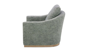detail view of Linden Swivel Chair Slated Moss luxury Chair
