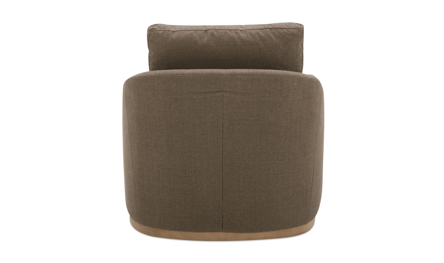 lifestyle view of Linden Swivel Chair Soft Taupe luxury Chair