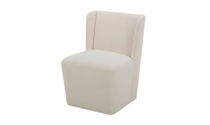 Cormac Rolling Dining Chair Performance Fabric Cream