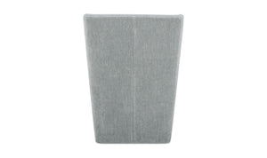lifestyle view of Cormac Rolling Dining Chair Performance Fabric Slate Green luxury Chair