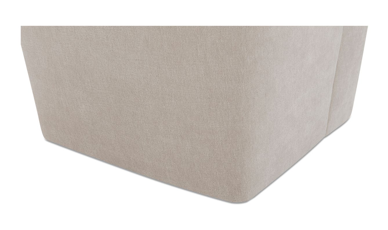 lifestyle view of Cormac Rolling Dining Chair Performance Fabric Warm Sand luxury Chair