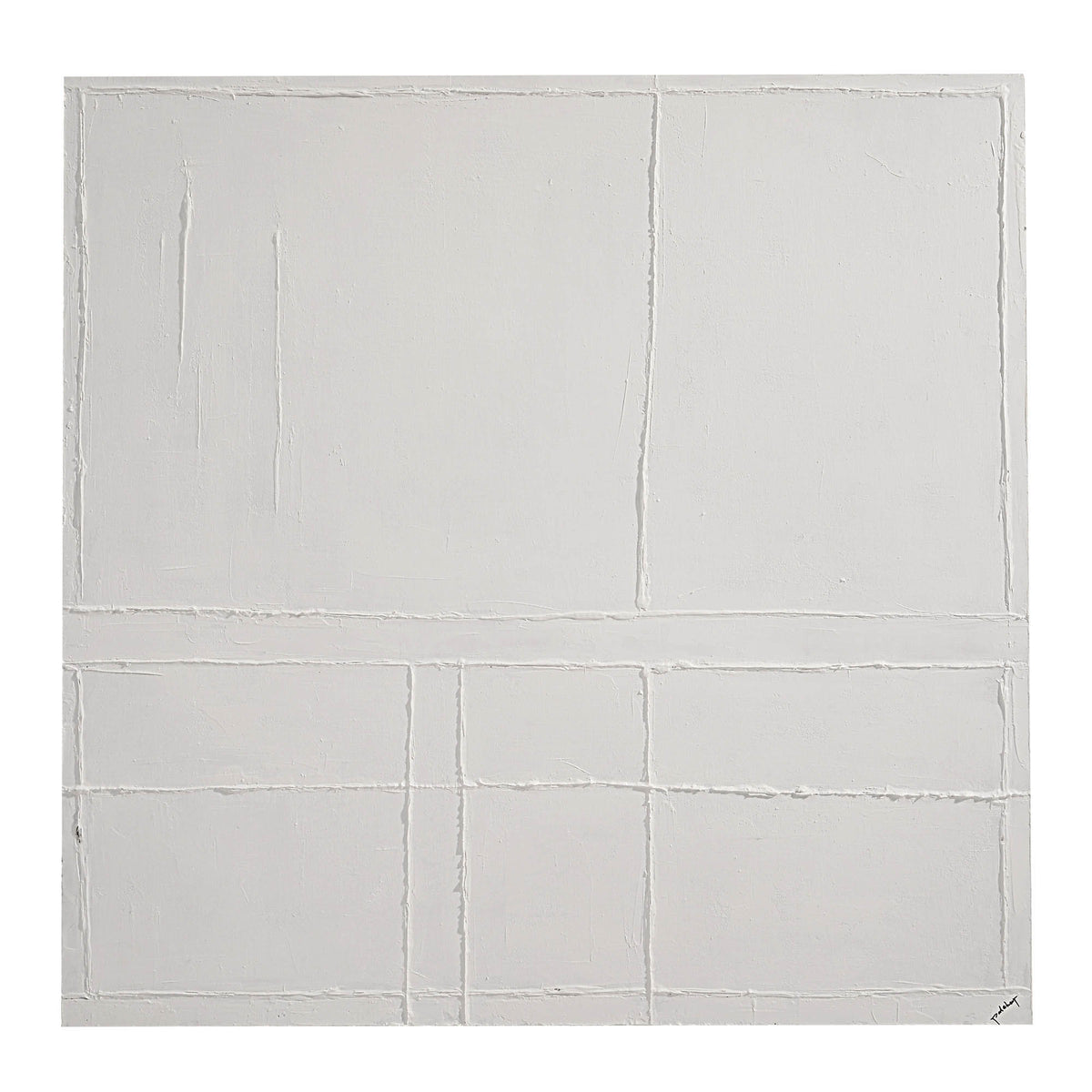 Medea Wall Art by Renwil, textured white canvas with geometric patterns