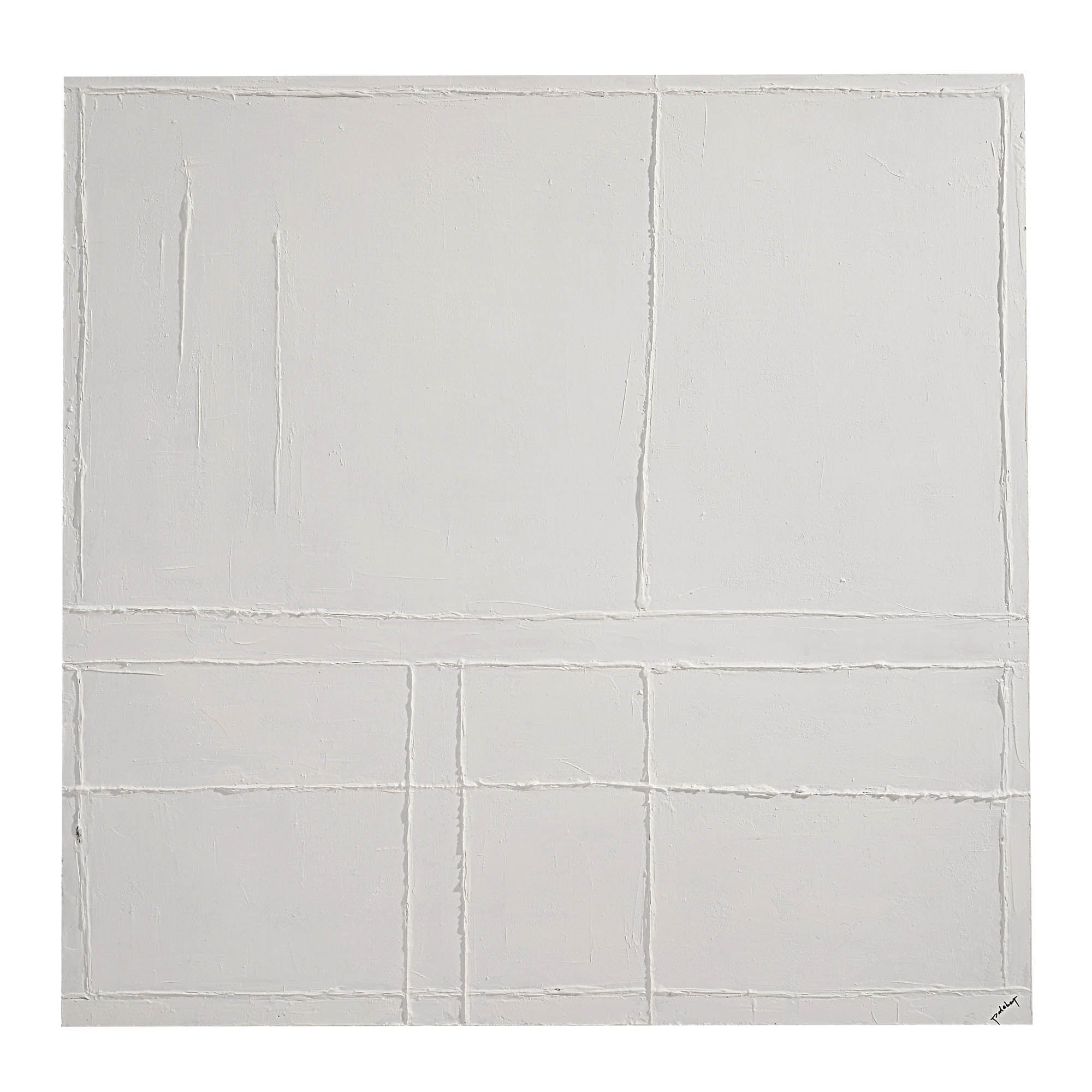 Medea Wall Art by Renwil, textured white canvas with geometric patterns