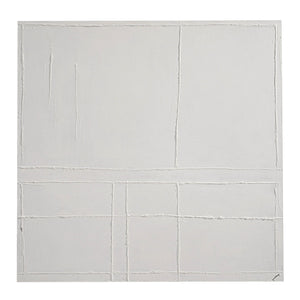 Medea Wall Art by Renwil, textured white canvas with geometric patterns
