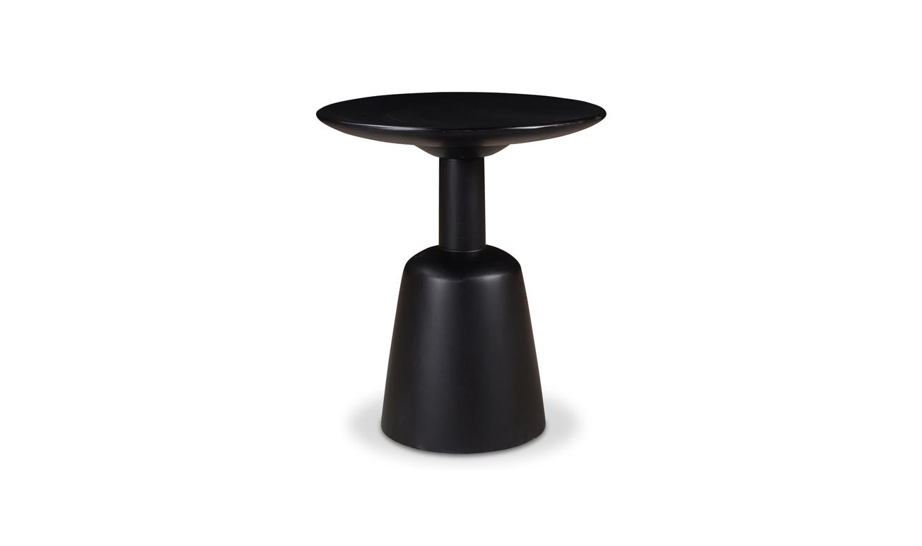 front view of Nels End Table Black luxury End Table