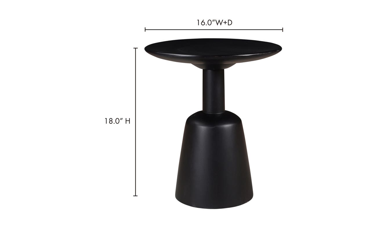 lifestyle view of Nels End Table Black luxury End Table