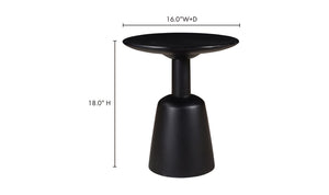lifestyle view of Nels End Table Black luxury End Table